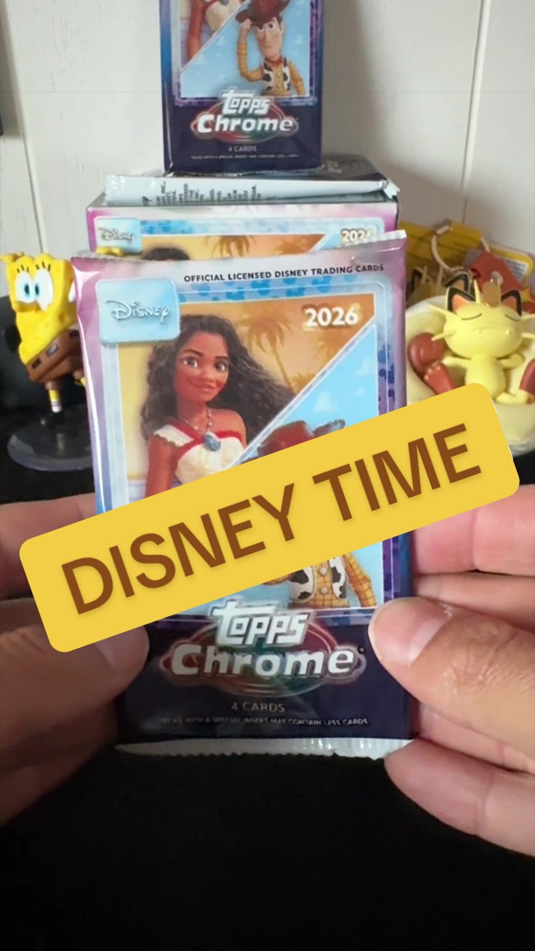 Another day.. opening another pack of cards. Today went with a pack of Topps Chrome Disney cards…🤞 how’d I do?😅 #rippingpacks #cardcollect