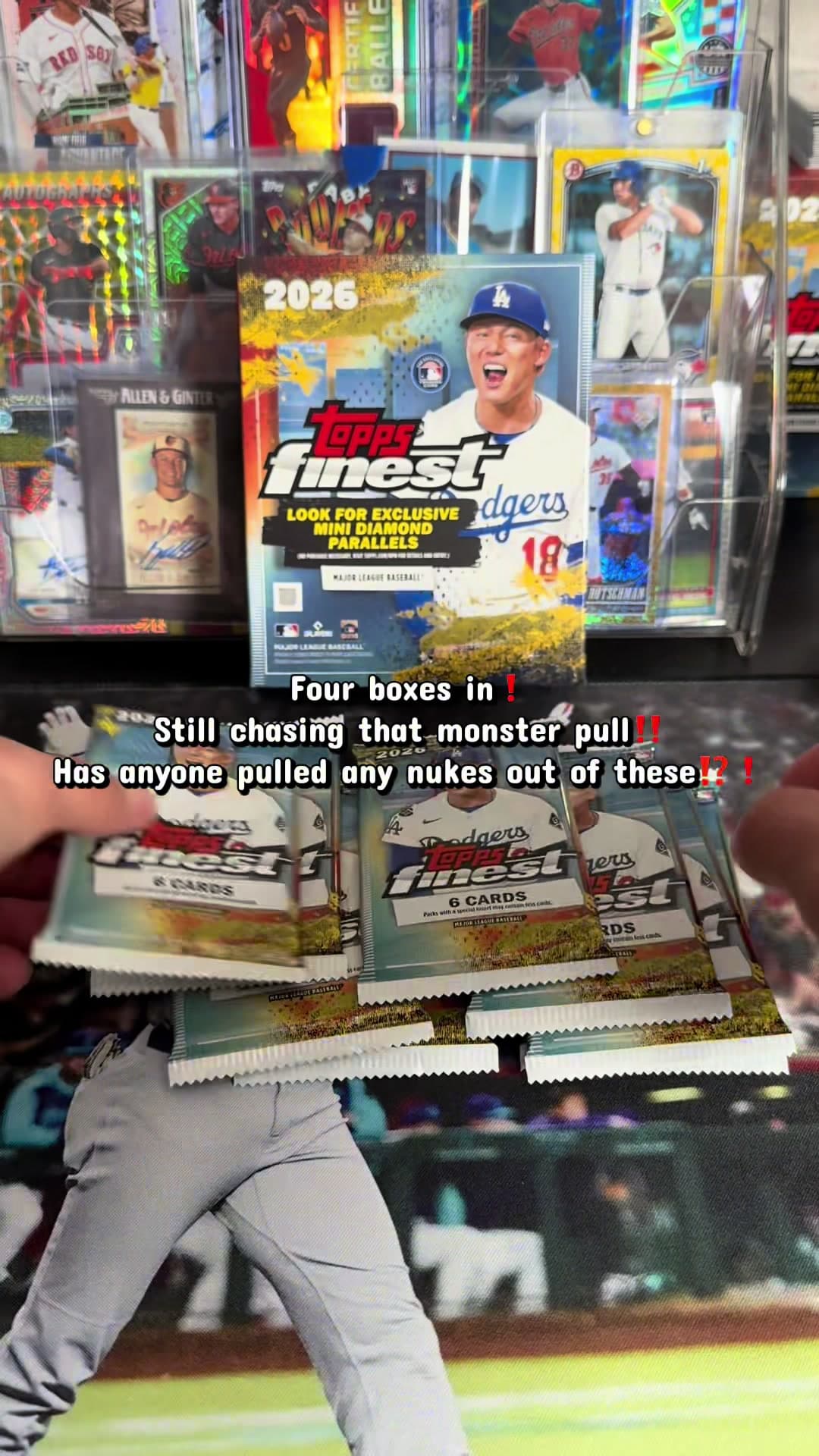 We are onto box 4️⃣ of the 2️⃣0️⃣2️⃣6️⃣ @MLB @Topps Finest‼️⚾️👀 #301tradingcards #mlbcards #baseballcards #sportscards #fyp