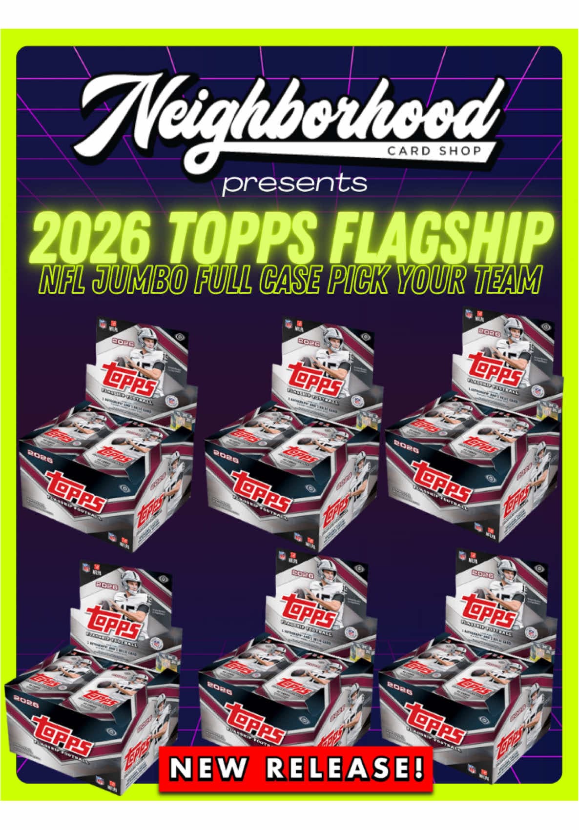 2026 Topps Flagship NFL Football is our shop now. Get a team and hop in the stream 🎥 #toppsfootball #boxbreaks #footballcards