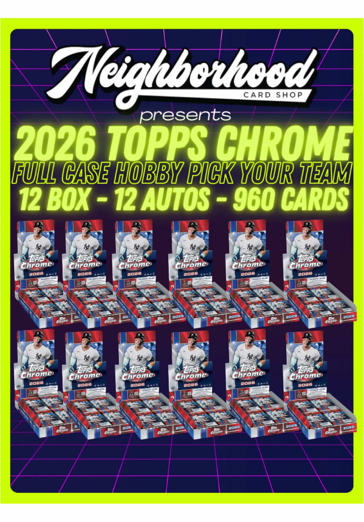 Full case 2026 Topps Chrome MLB Baseball Hobby pick your team break is our shop now! Get a spot ans hop in the stream 📺 #toppsbaseball #ba