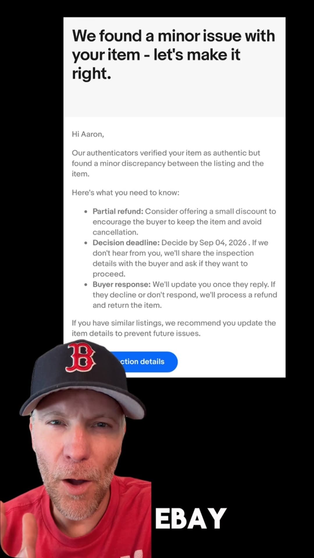 I think eBay authentication is starting to overstep here
