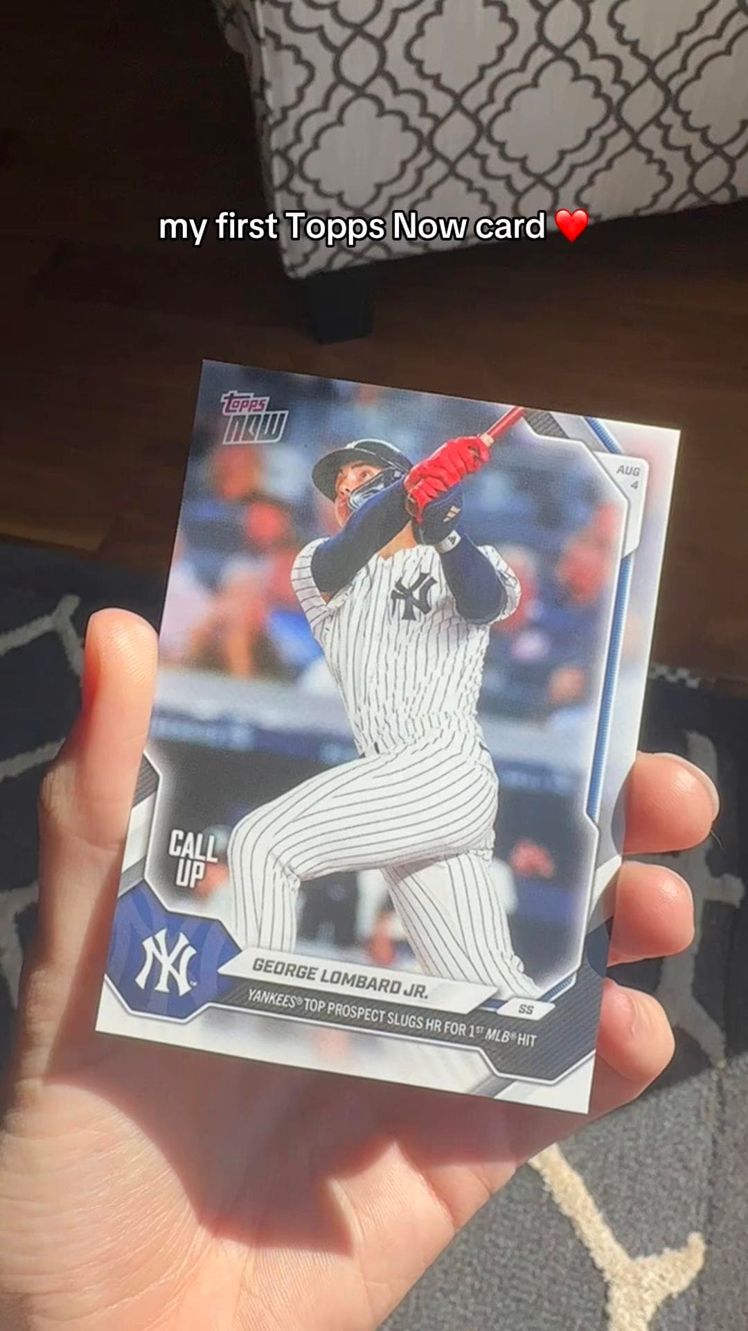 Had to 🐐 #toppsnow #toppsbaseball #georgelombardjr #nyyankees #sportstok