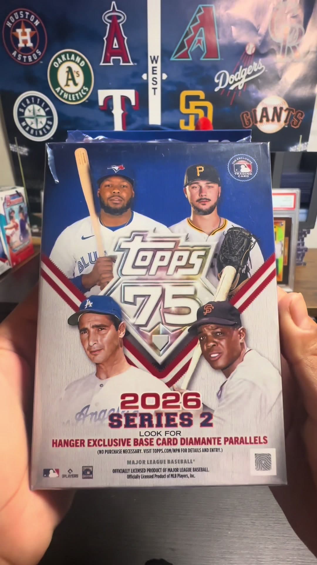 Are Hangers Bangers?! Fiancée’s box opening video❤️💍 #fyp #sportscards #tradingcards #toppsbaseball #baseball
