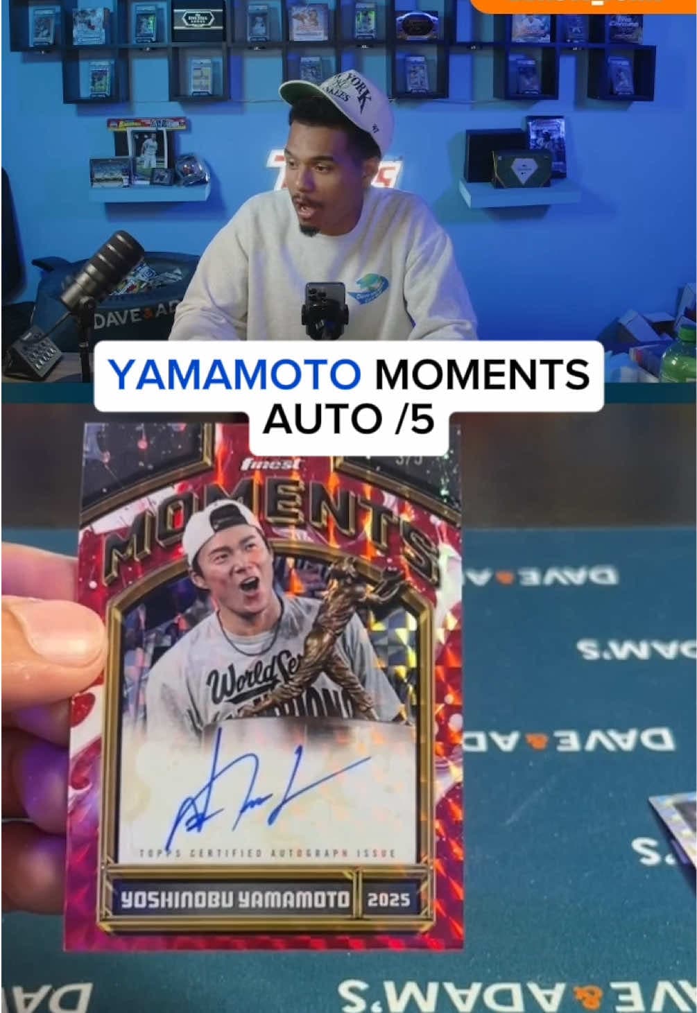 Such a cool moment to be featured on a card🤩🤩 Pulled from Topps Finest Baseball👏 @Topps @dacardworld #mlb #dodgers #worldseries #yamamoto
