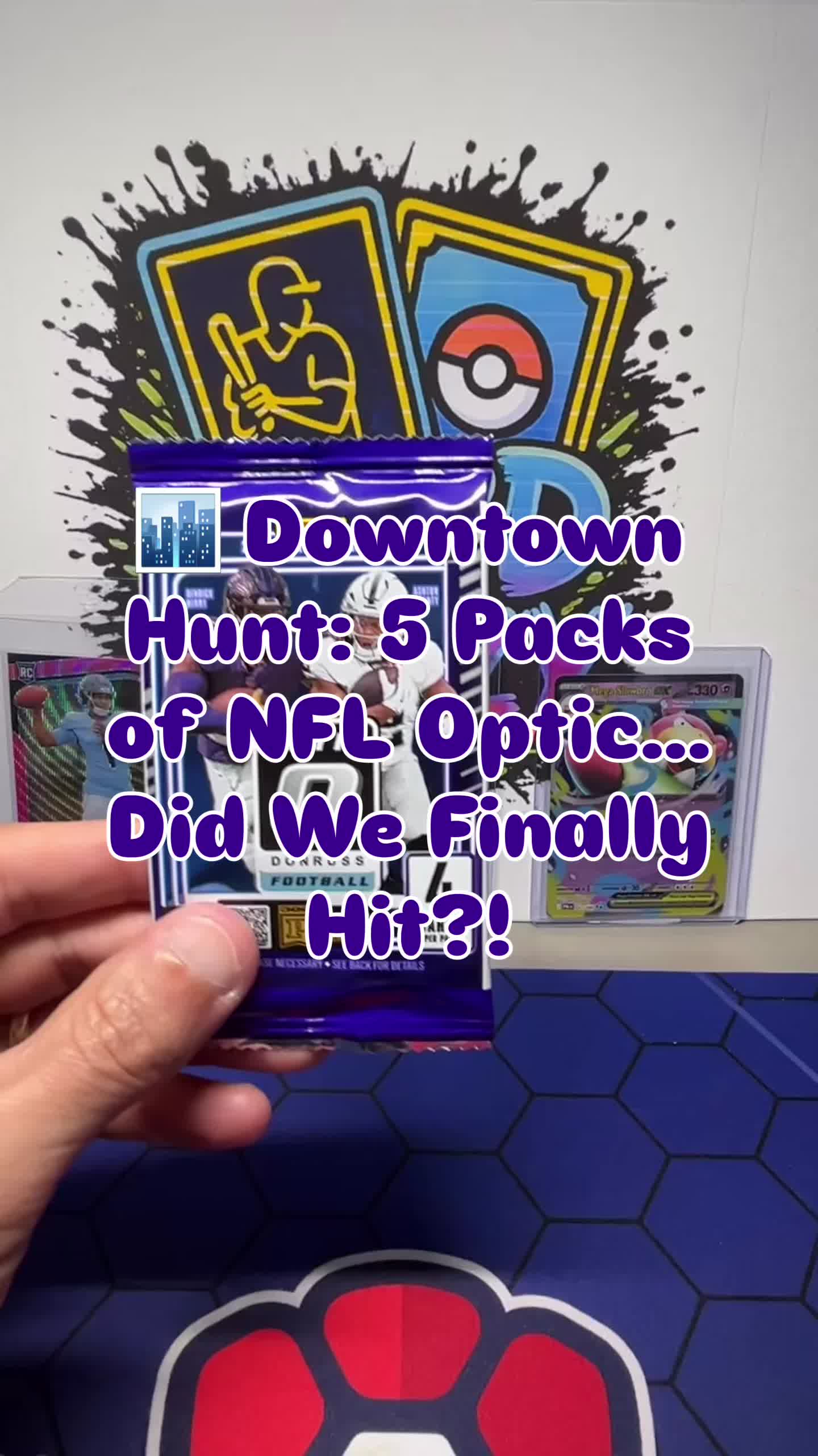 🏙️ Downtown hunt begins! We ripped five packs of NFL Optic looking for our first Downtown… and let’s just say the scoreboard wasn’t in our