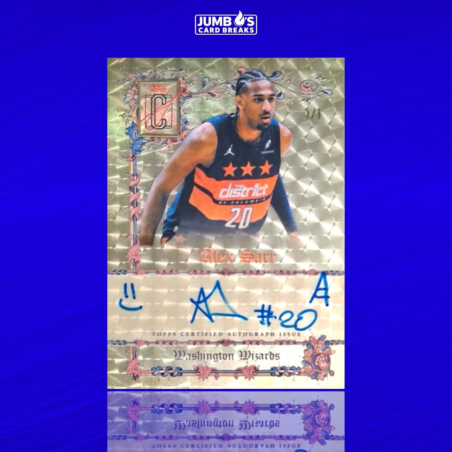 Spence with a NASTY Alex Sarr Superfractor auto! 🤩 There’s some sweet inscriptions on this one too! 🔥 The Signature Class releases this ye
