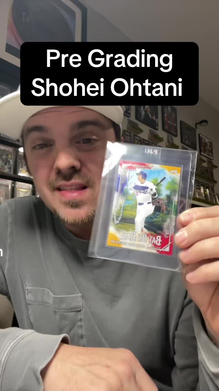This Shohei Ohtani Bob Ross card is almost perfect. I’m walking through how I pre-grade my own cards so others can learn what to look for be