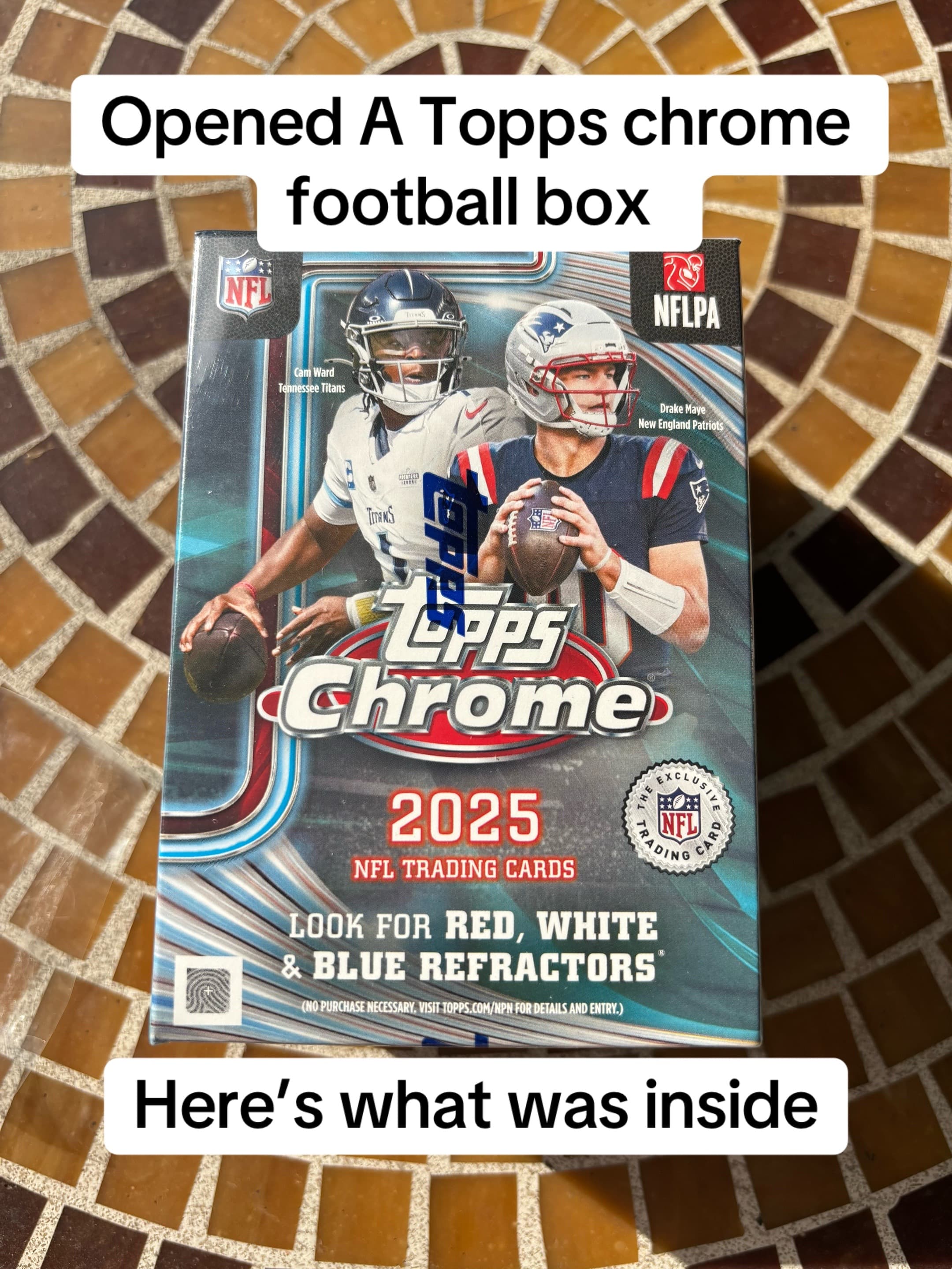 Opened another topps chrome football blaster box👀 What have you pulled from these boxes❓#sportscards #toppschrome #footballcards #chromefoo