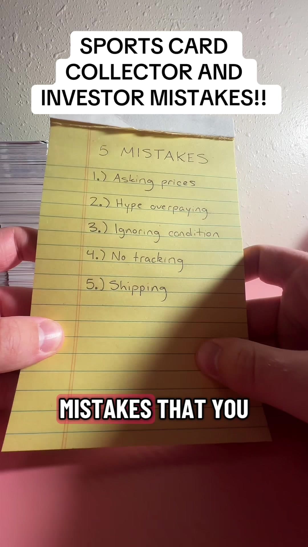 Avoid these 5 mistakes when getting into sports cards #sportscards #advice #mistakes #tips #foryoupage