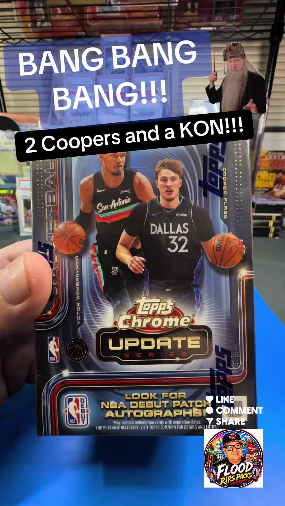 Big BANG BANG BANG!!! Great box!!! #cooperflagg #konkneuppel #sportscards #thehobby #basketballcards @The Cardboard Church