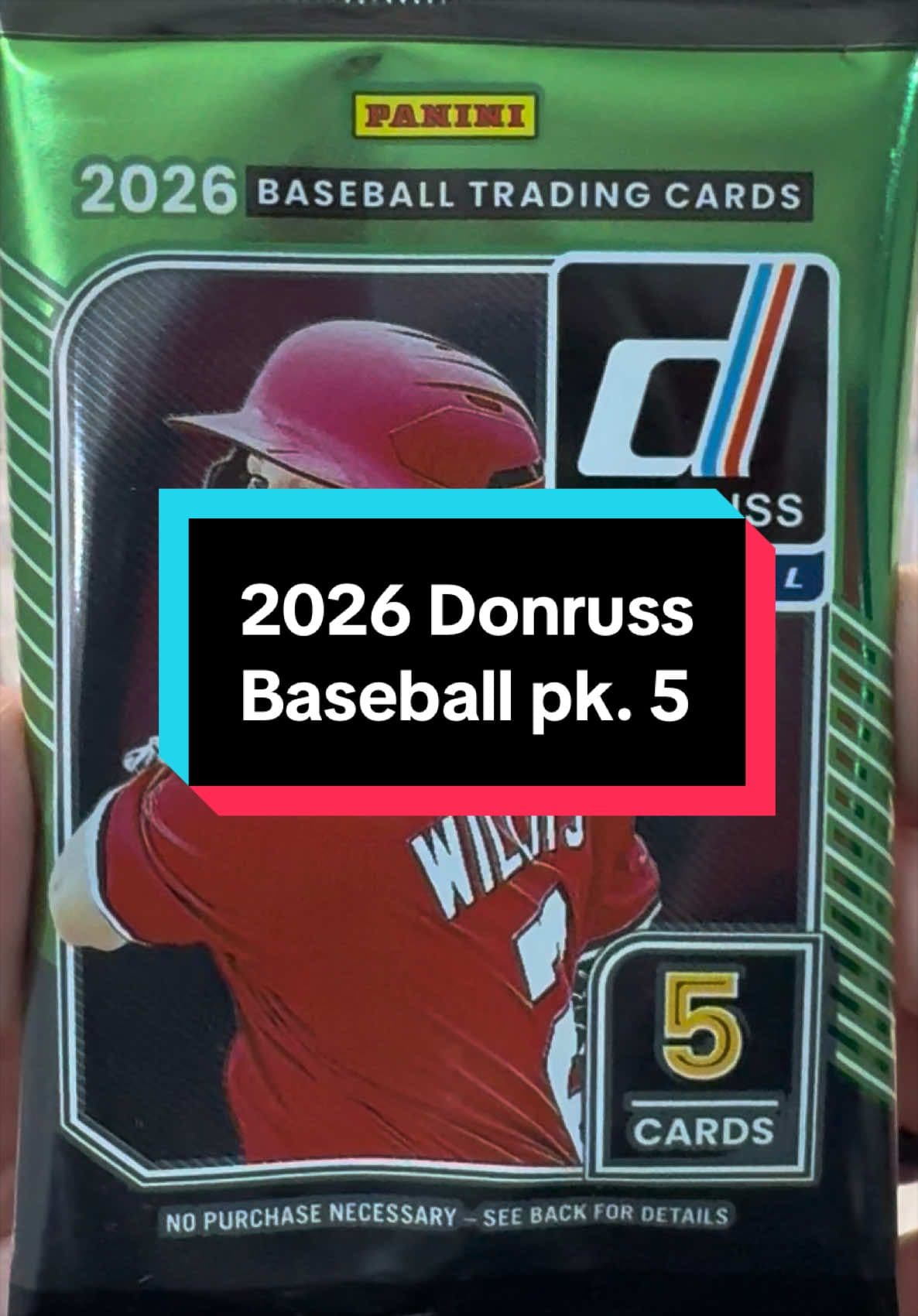 2026 Donruss Baseball Card Pack 5 Rip! Like, comment and follow for more! #fyp #sports #baseball #mlbb #sportscards