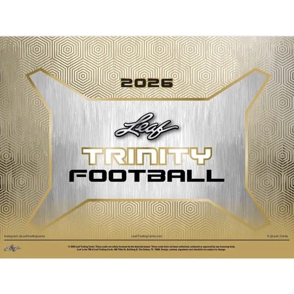 2026 Leaf Trinity Football: Confirmed Signers, Box Config, and a September Release