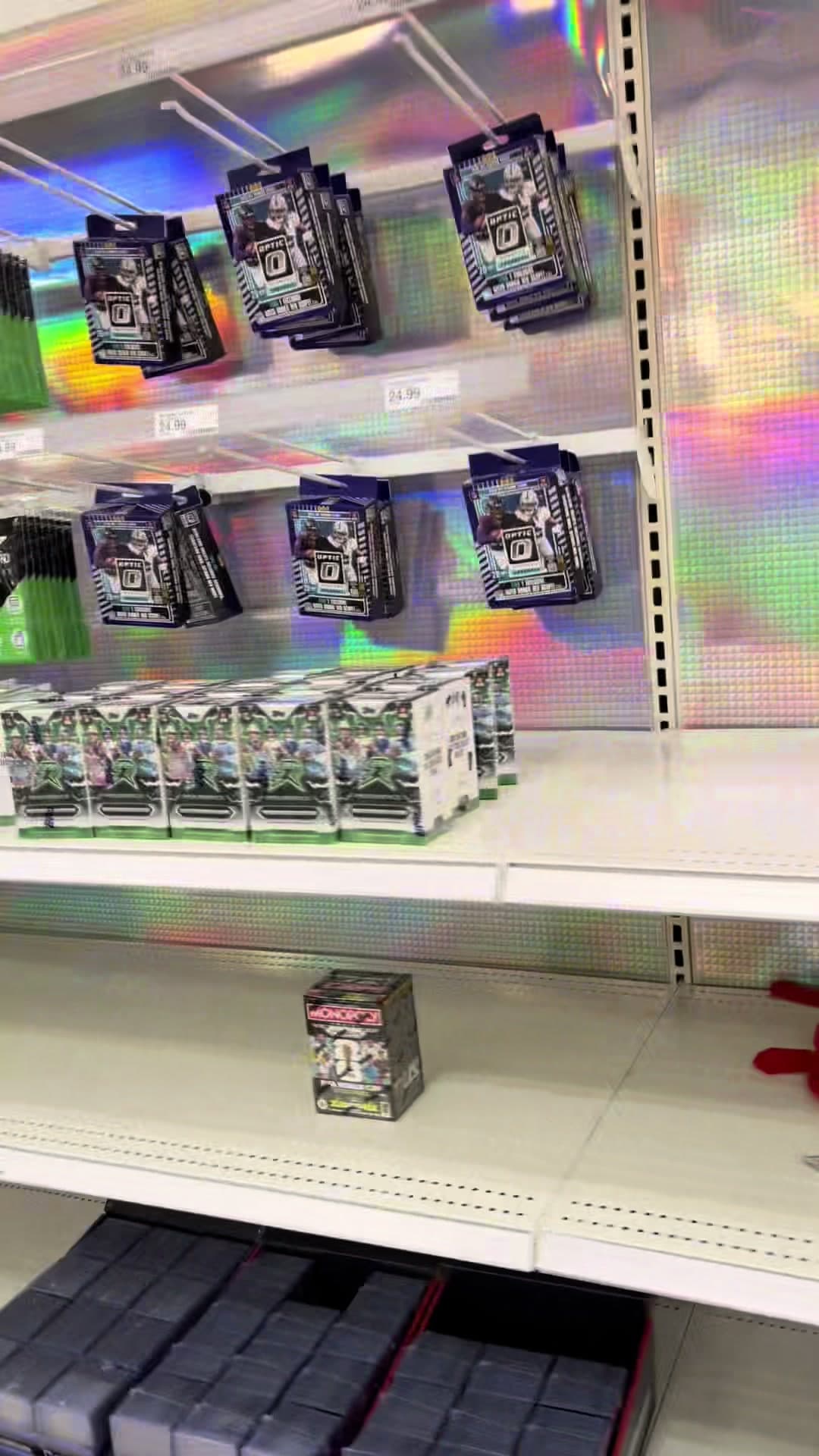 The new card section at Target looks promising, and they were loaded up on Topps Resurgence football! #sportscards #cardcollector #thehobby