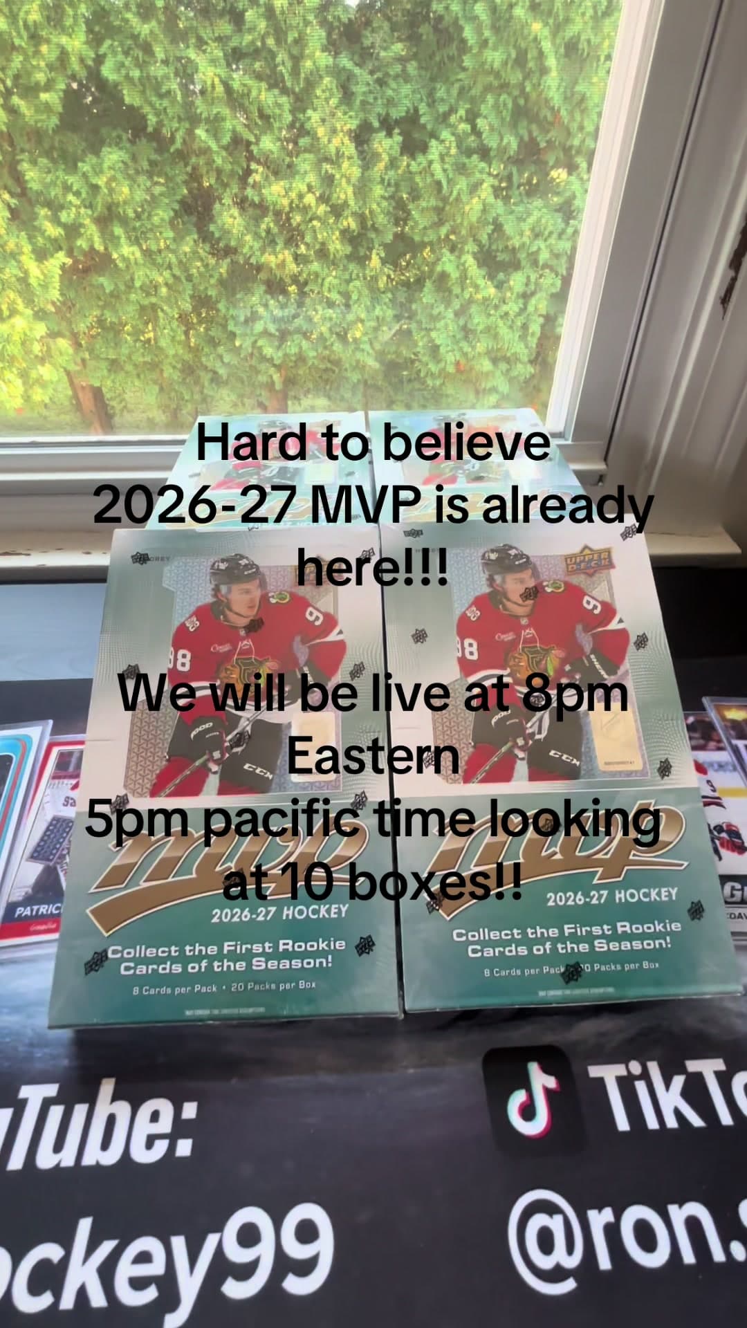 It’s hard to believe 2026-27 cards are here. We will be live at 8pm EST/5pm PST tonight looking 2026-27 Upper Deck MVP. Hope to see you all