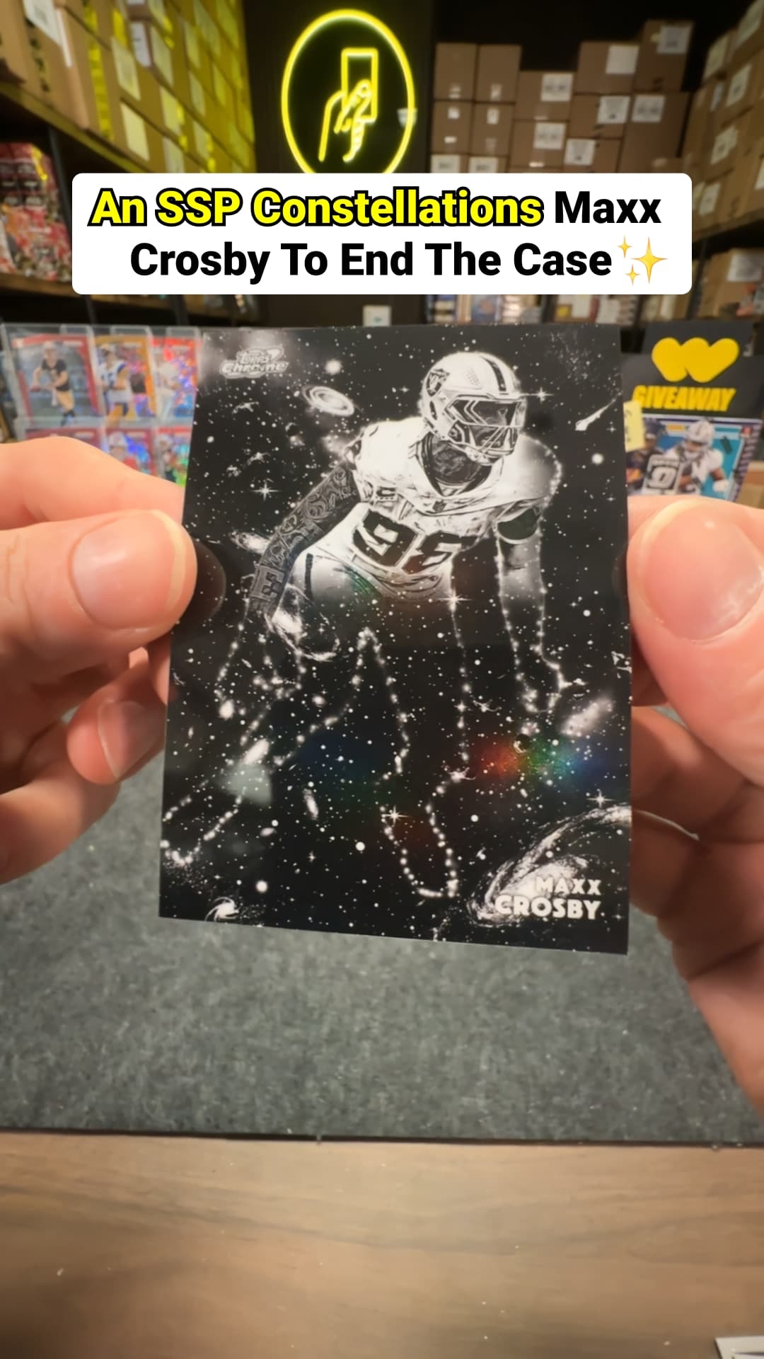A Maxx Crosby Constellation SSP came out to finish the case live at @topbidcollectors on Whatnot! A huge way to close out the break. ππ #M
