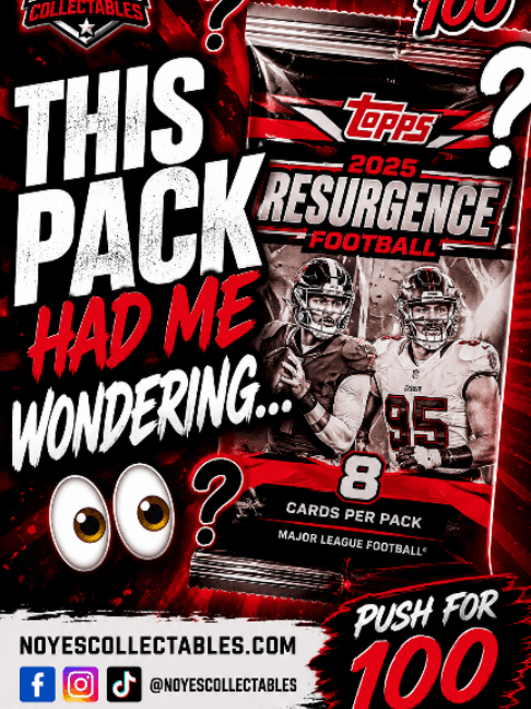 You never know what the next pack is going to bring… 👀🏈 Another 2025 Topps Resurgence opening! What are you hoping we find? #ToppsResurgen