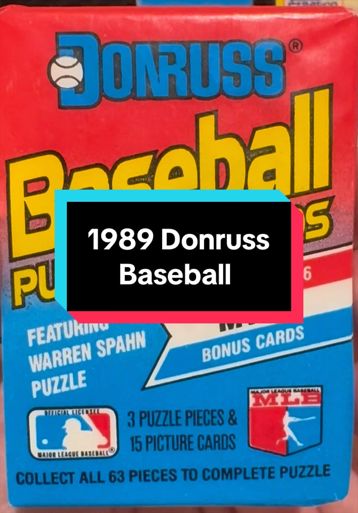 1989 Donruss Baseball Card Pack Rip! Like, comment and follow for more! #fyp #sports #baseball #mlbb #sportscards