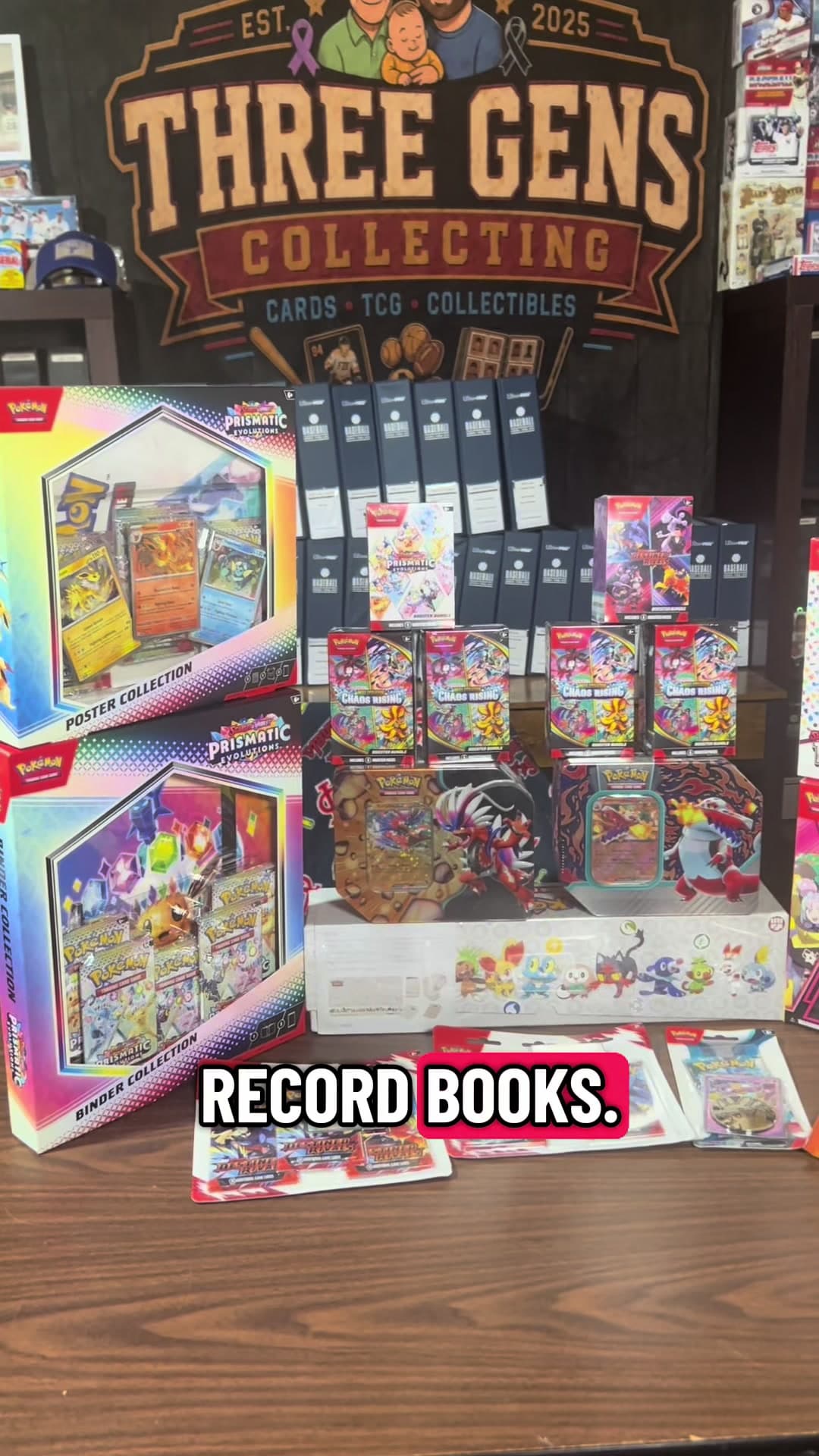 Pokémon inventory is officially live on our eBay shop! Every sale helps us keep building our 2025 Topps collection and chasing the dream of getting Henry and my dad, Jay, into the record books. ❤️⚾ #PokemonTCG #PokemonCards #eBaySeller #CardCollecting #ThreeGensCollecting