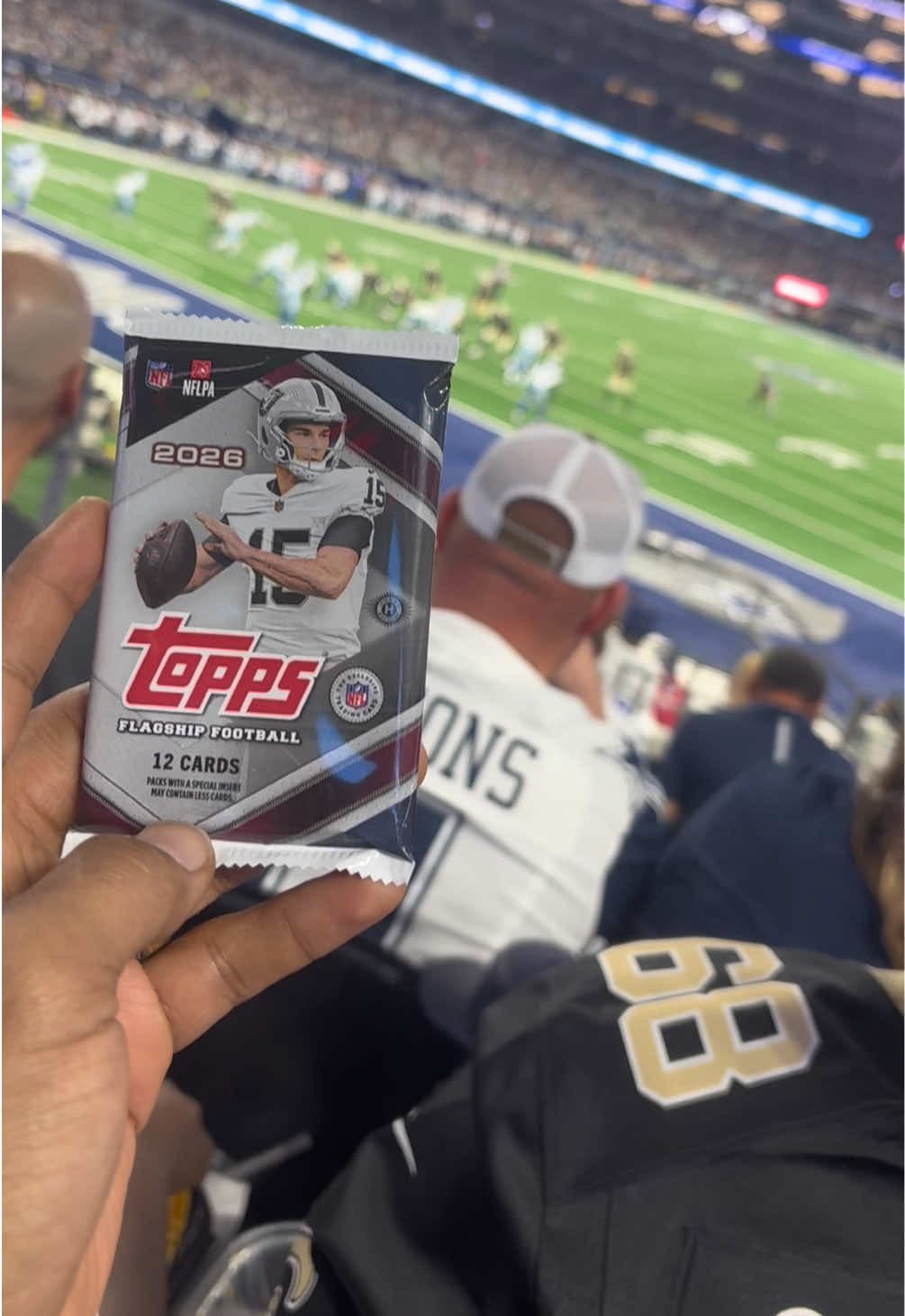 2026 Topps Flagship Football Hobby pack at a NFL Game!!! #sportscards #hobby #nfl #saints #packopenings