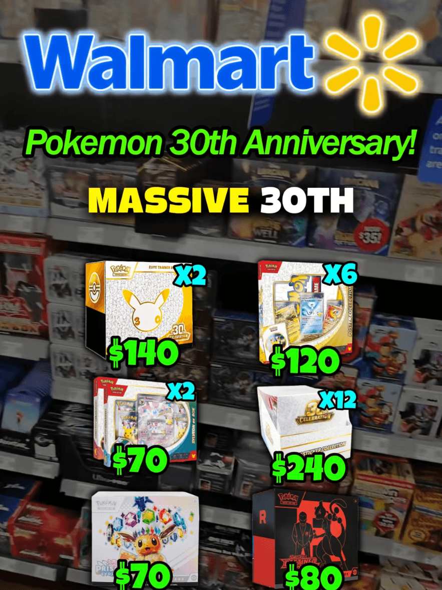 🔥Walmart 30th Anniversary Pokemon Release!🚨 #pokemonrestock #pokemoncommunity #pokemonnews #pokemoncards #pokemontcg
