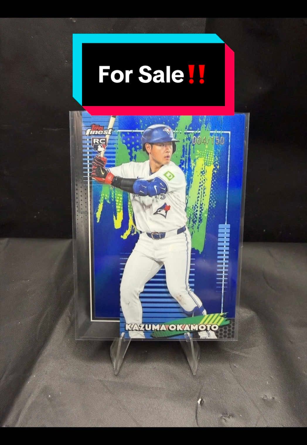 Kazuma Okamoto RC numbered /150 🔥⚾ Really clean Topps Finest parallel and now live in the TBTradesCards eBay store. Blue Jays collectors —