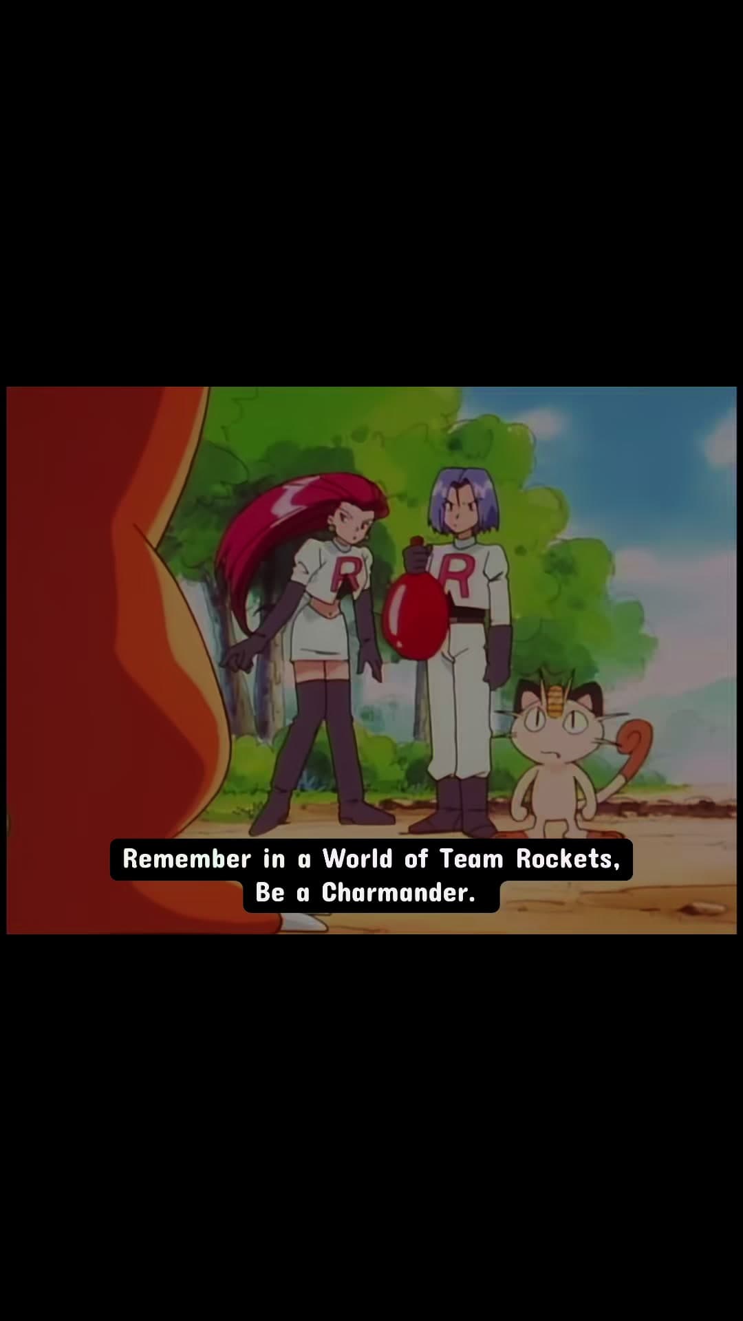 In a world full of Team Rockets, be a Charmander. 🔥😂 Sometimes you just gotta stand on business for your friends! 😂 #pokemon #teamrocket