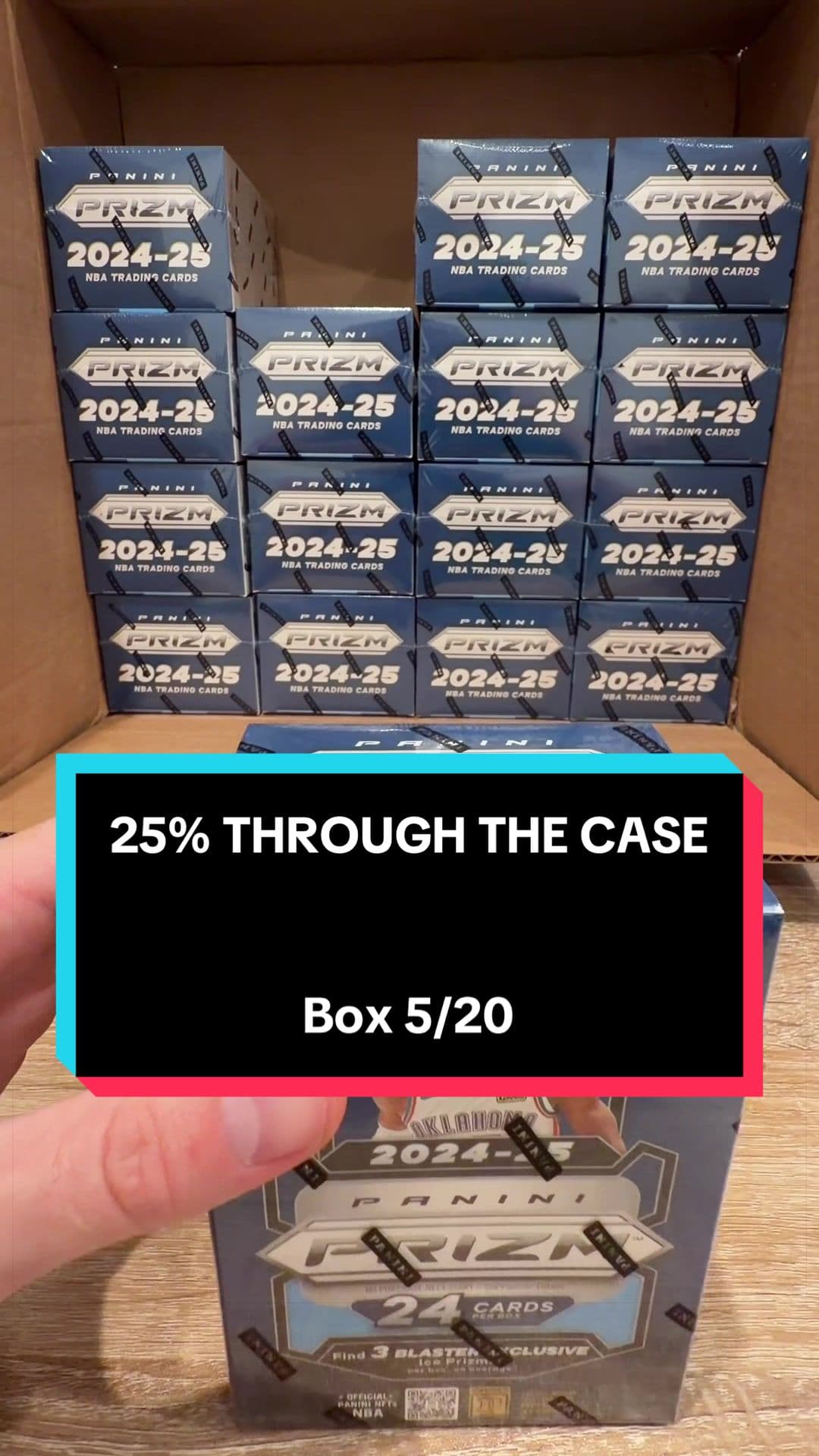 Box 5 of the $470 Prizm case. We’re officially 25% through, and every box still needs to beat $23.50. Let’s see if this one helps or makes t