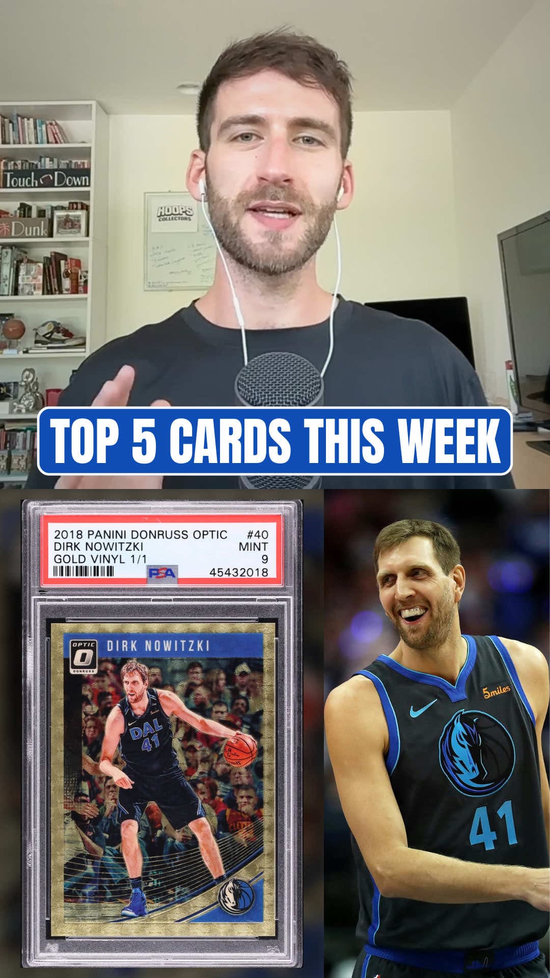 Top 5️⃣ favorite cards from The Wharf Sports Cards ending this Sunday! 👀🔥 Headlined by Dirk, Giannis, and Jokic - each of these five cards