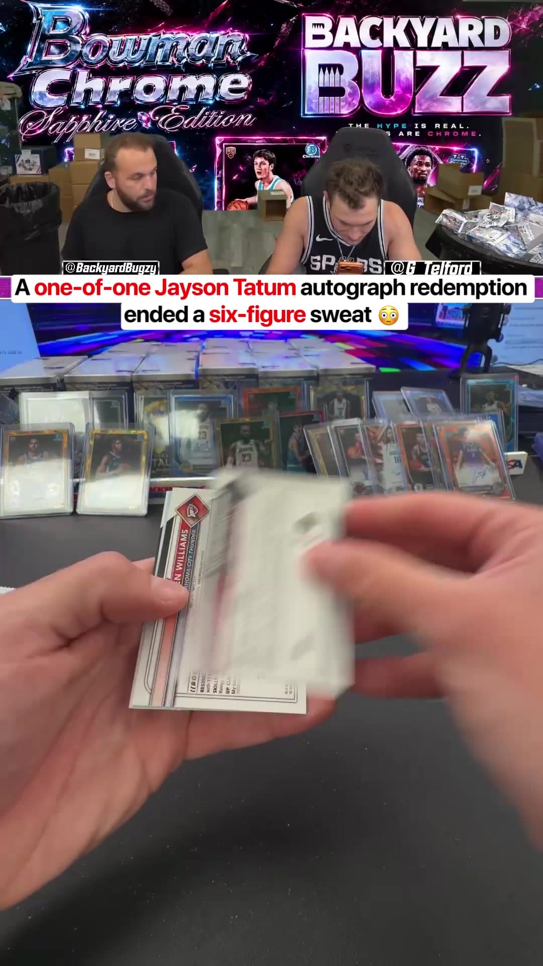 A PIECE OF PAPER HAD THEM SWEATING π Then the Papa auto redemption revealed JAYSON TATUM. Follow @BackyardBreaks and click the link in bio