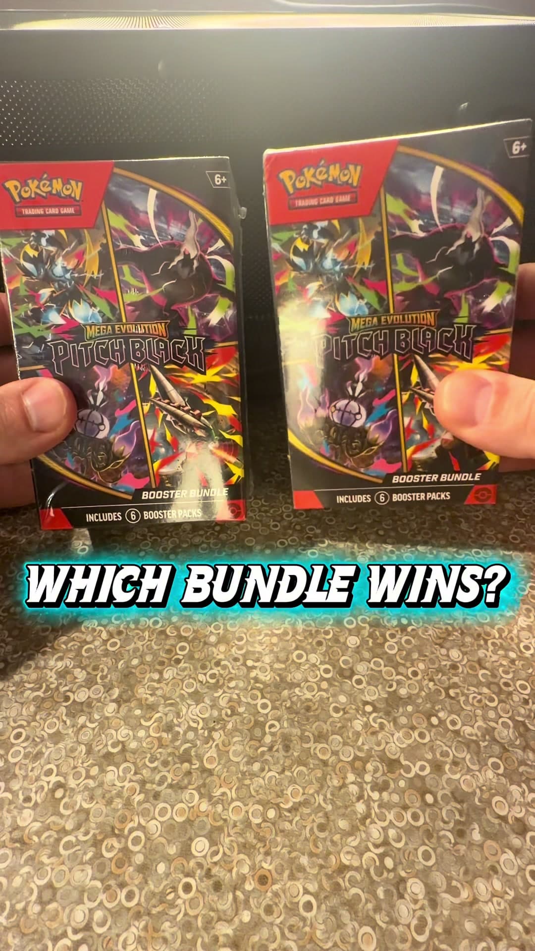 Left vs. Right: Pitch Black Booster Bundle Battle 🌑⚔️ Same packs, same set… which side is bringing home MORE hits? 👀🔥 Pick your side befo