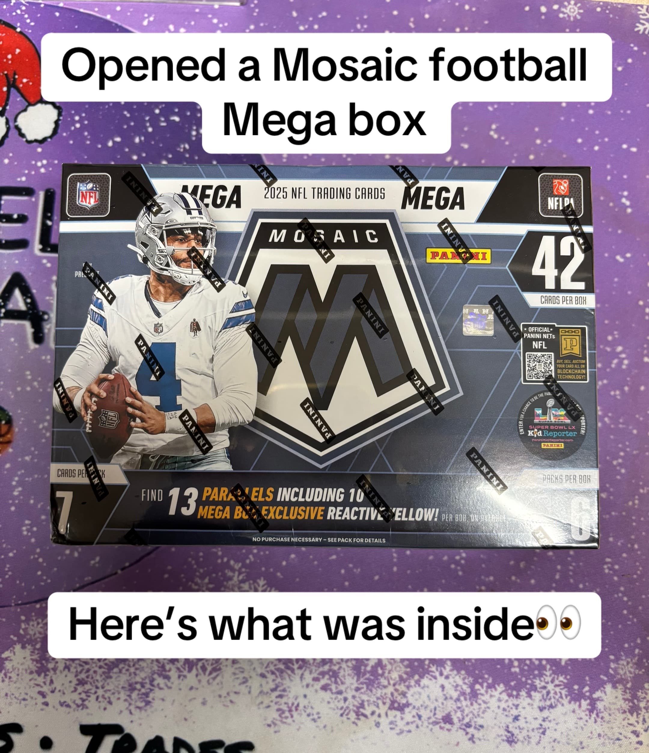 Opening a mosaic football box 👀 W or L box 📦 #footballcards #sportscards #paniniamerica #celerycards