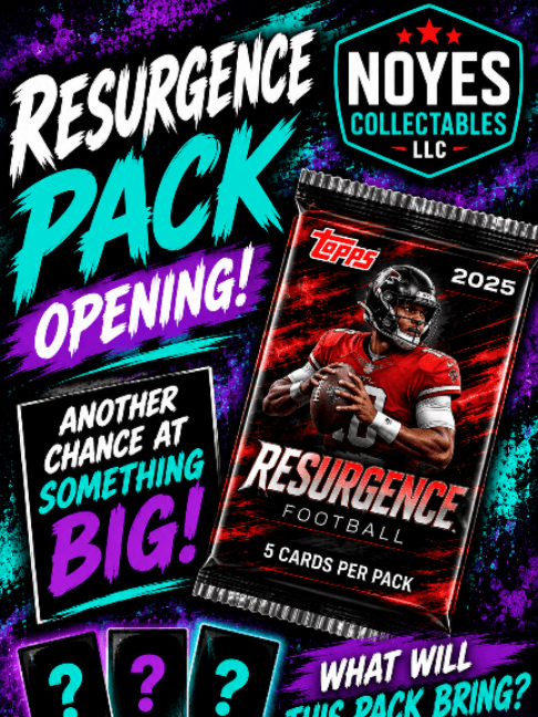 👀 WHAT'S HIDING IN THIS ONE? Back into another 2025 Topps Resurgence Football pack! 🏈🔥 One pack. Five cards. Anything can happen. Let's s