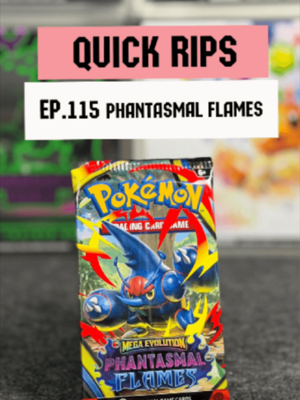 Quick Rips Ep115 – Phantasmal Flames 🔥 Couldn’t stay away from this one for long 👀 #PokemonCards #PokemonTCG #Reels #phantasmalflames #Car