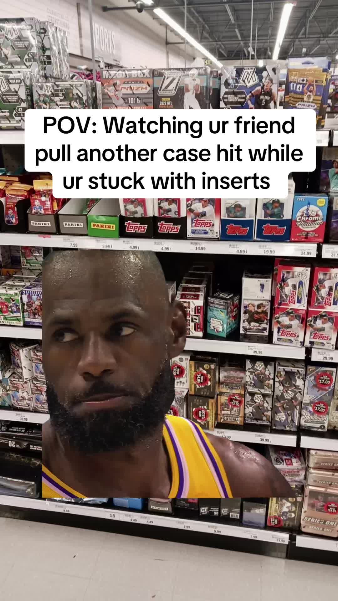 Him: pulls a case hit Me: pretending to be shocked for the 47th time this month 🙄 #sportscards