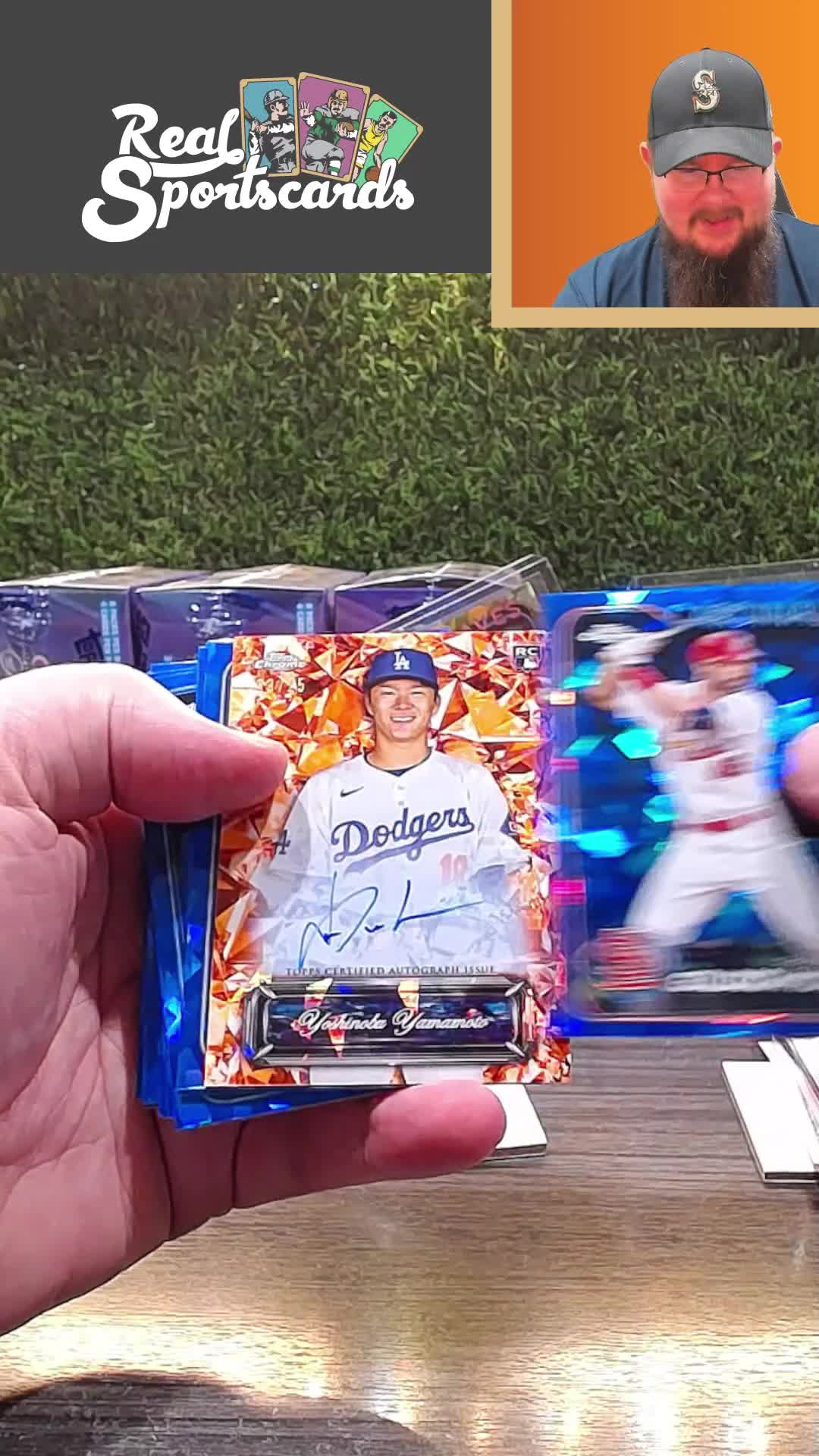 Yoshinobu Yamamoto /25 Orange Sapphire Selections Auto from 2024 Topps Chrome! ⚾ #baseballcards #sportscards