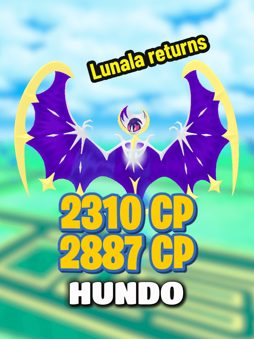 Lunala is back in 5 Star Raids in Pokemon GO and here's the Hundo CP and best Counters! #pokemon #pokemongo #pogo #pokemoncommunity #pokemon