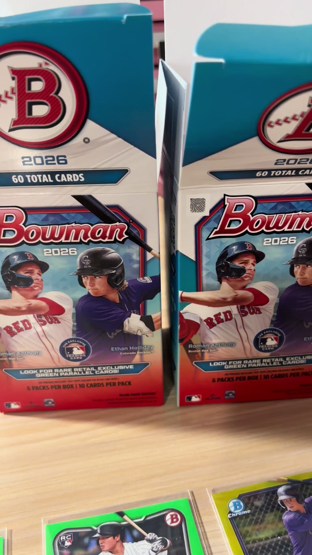 2 blasters from 🎯 tonight… well worth the purchase!! I’ve been killing these Bowman Blaster Boxes so far!🔥🔥🔥🔥🔥 #Topps #Bowman #cardcol
