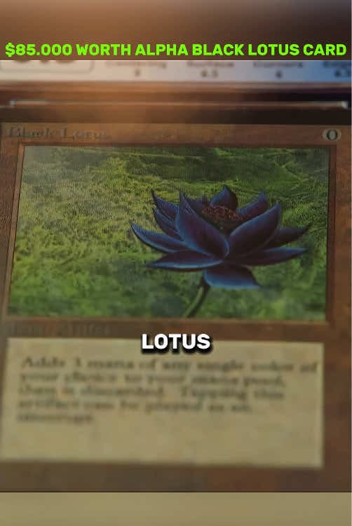 Valuable alpha black lotus card worth thousands of dollars #pawnshop #valuable #blacklotus #card