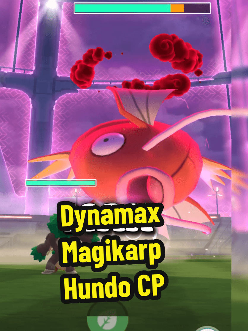 Dynamax Magikarp is in Max Battle Raids for Max Monday in Pokemon GO and here's the Hundo CP for Magikarp. Are you farming it? #pokemon #pok