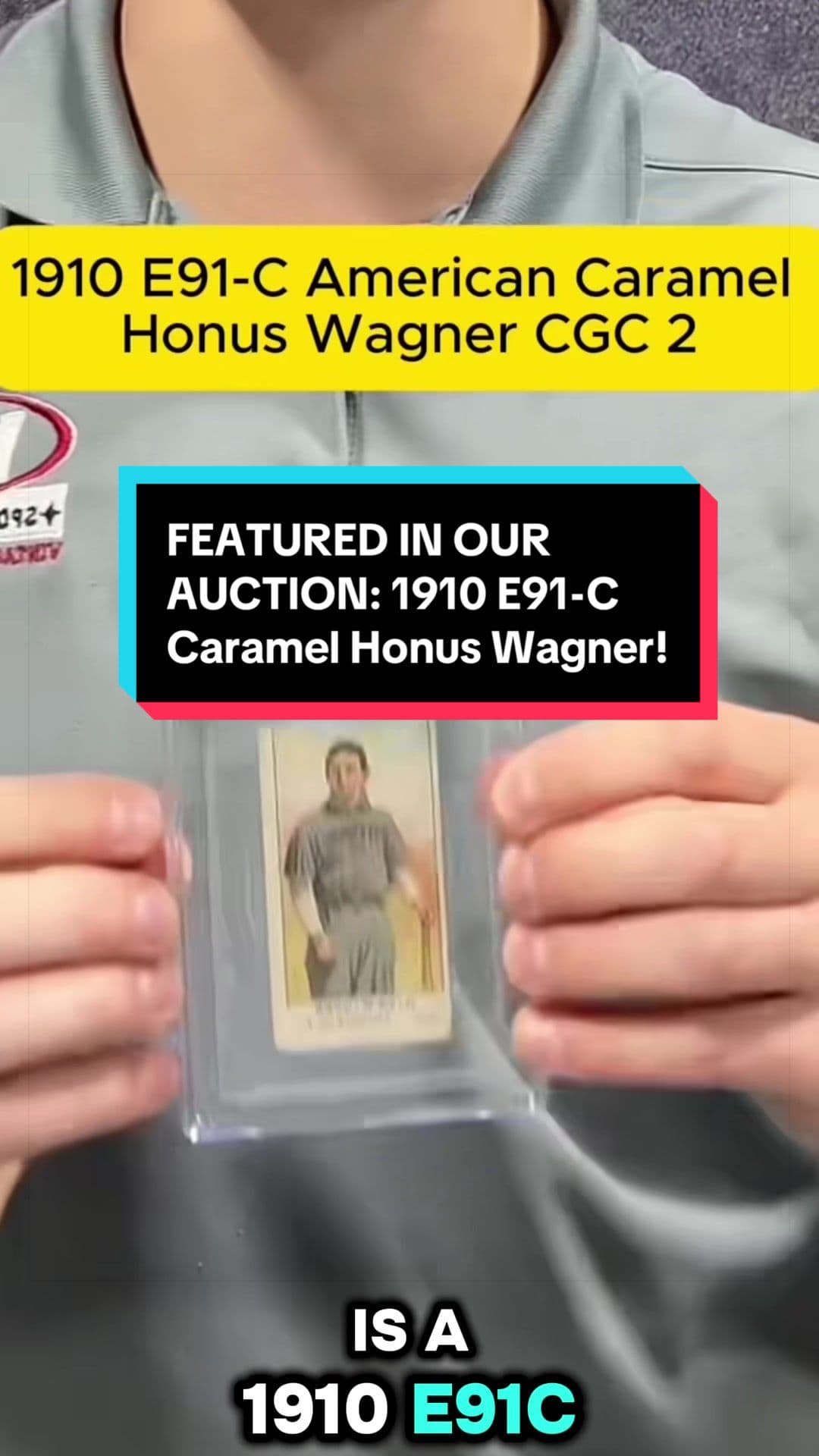 Featured in our Auction: One of the biggest cards we’ve seen! The 1910 E91-C American Caramel Honus Wagner CGC 2 ⚾️ Go to wheatlandauctionse