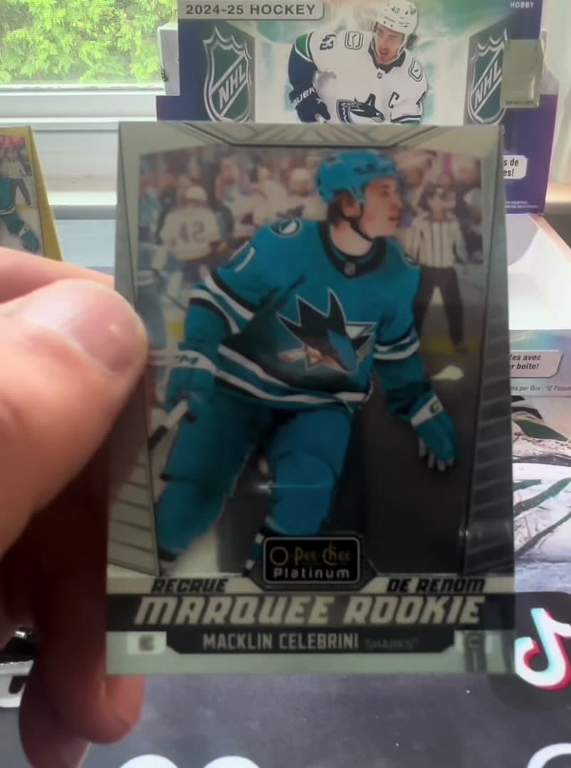 Even more Celebrini love to end our first hobby box of 2024-25 O-Pee-Chee Platinum!!! #macklincelebrini #upperdeck #fyp #upperdeckhockey #ho