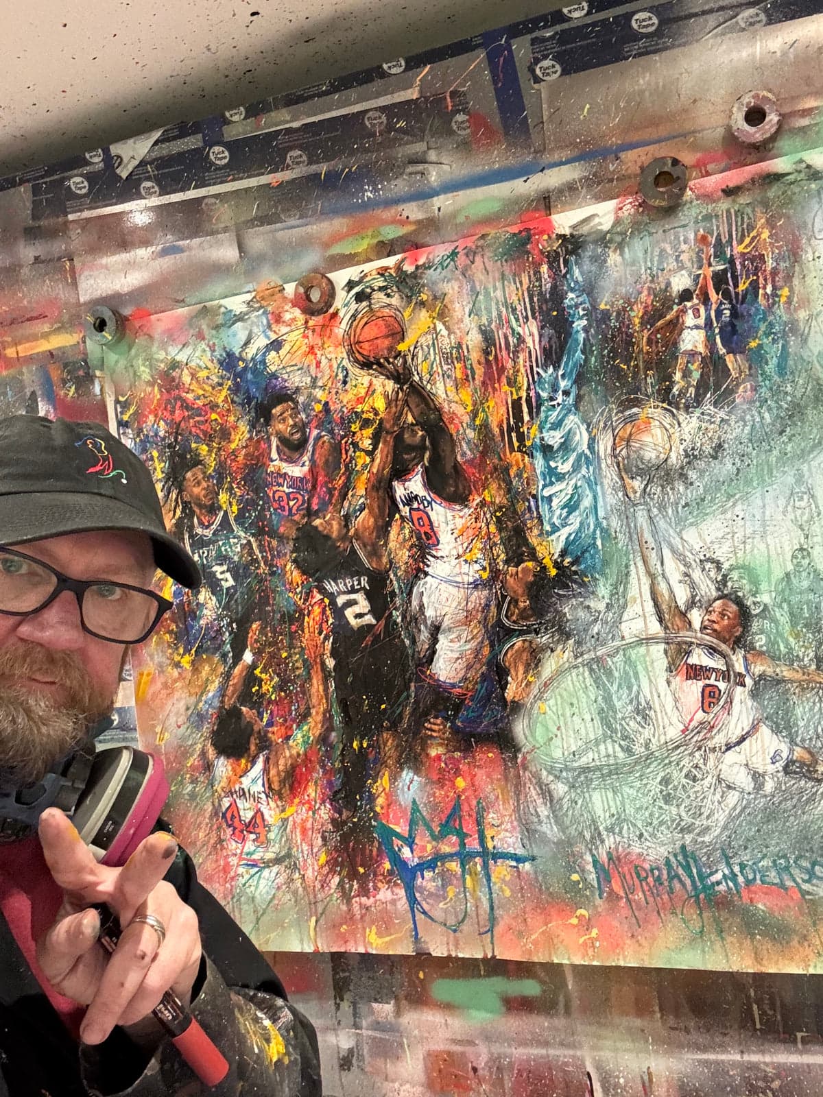 Murray Henderson Knicks championship painting, Tip In to Ticker-Tape