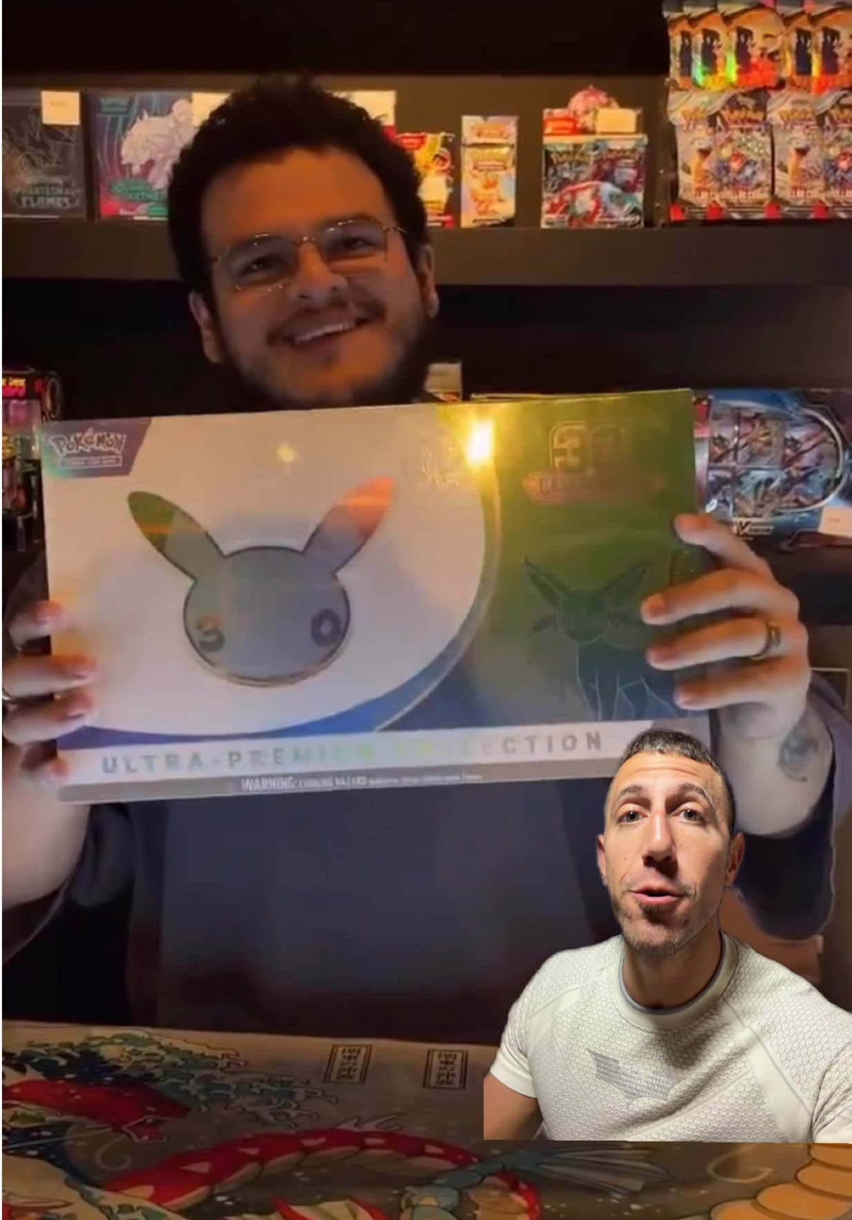 Store owner opening and auctioning Pokémon 30th Celebration UPC 🤯 #pokemon #pokemoncards #pokemontcg #pokemontradingcardgame #tcg