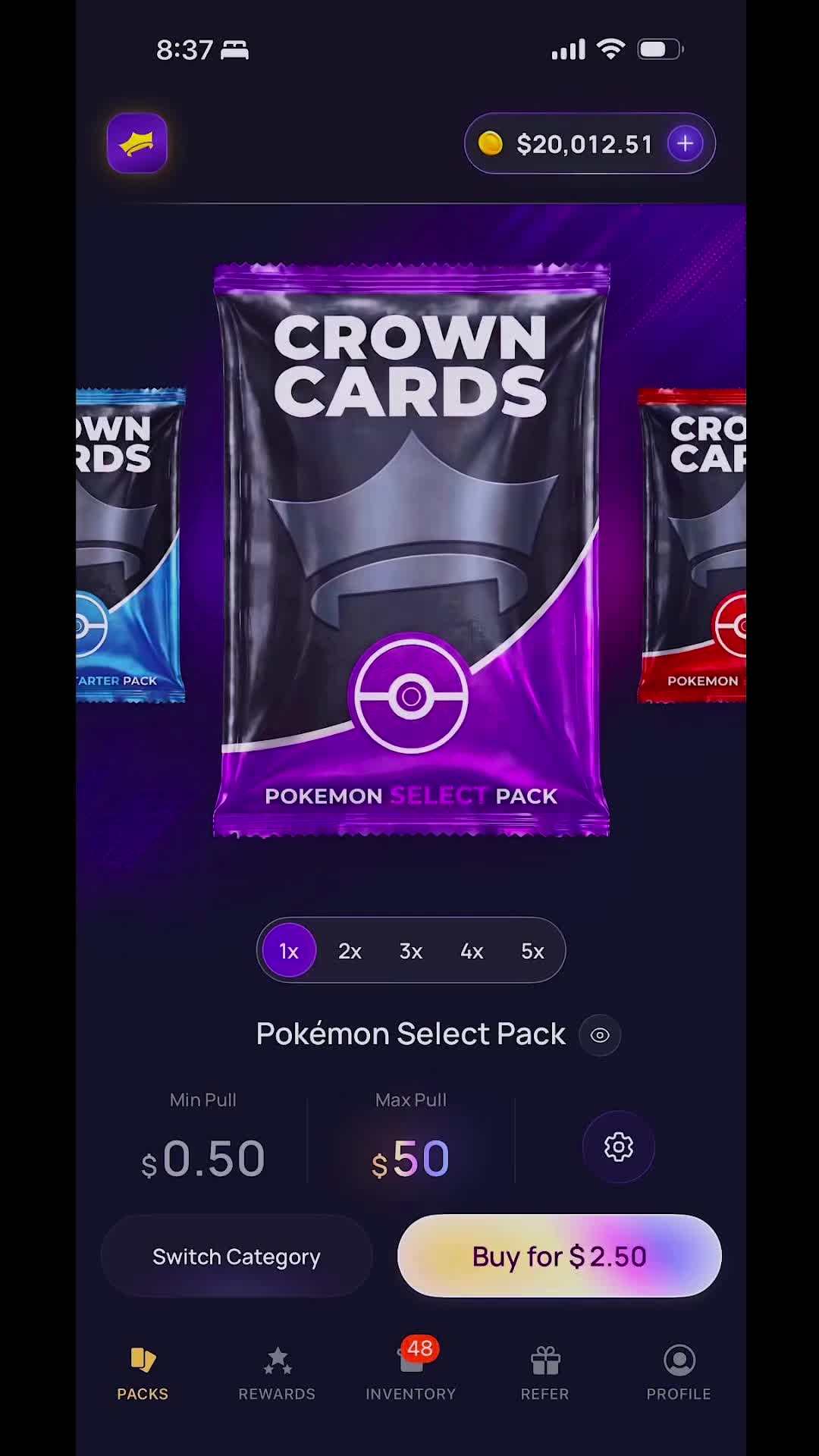 (I had to reupload because i add the music on accident) I Opened EVERY Pack From $1 to $500 on CrownCards! (ULTRA ODDS!) #crowncards