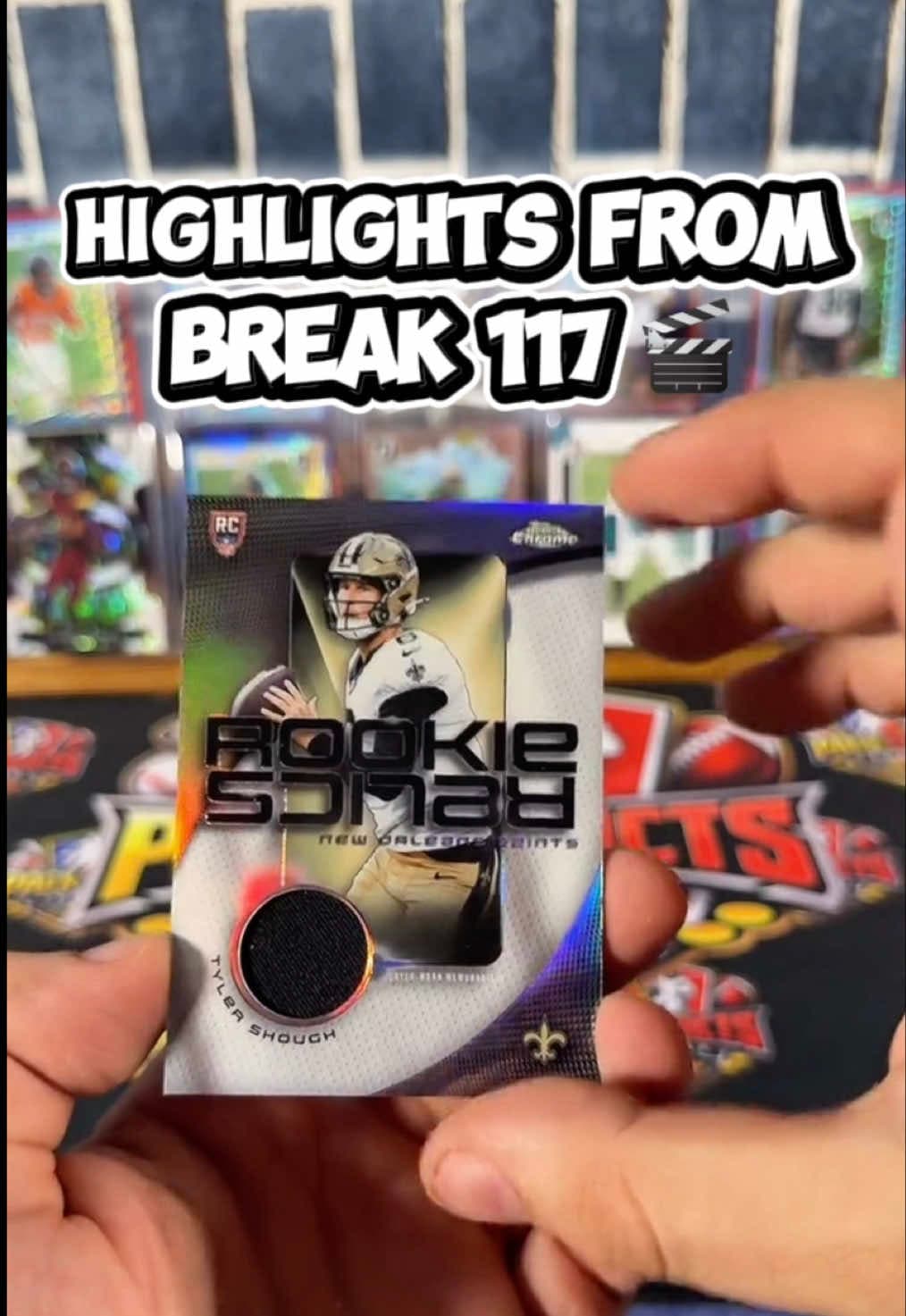 🎥 Some Highlights from Break 117 🏈 We got into 3 Donruss mega boxes, 3 Topps Chrome Blasters, 2 Optic blaster boxes and 1 Select Blaster,