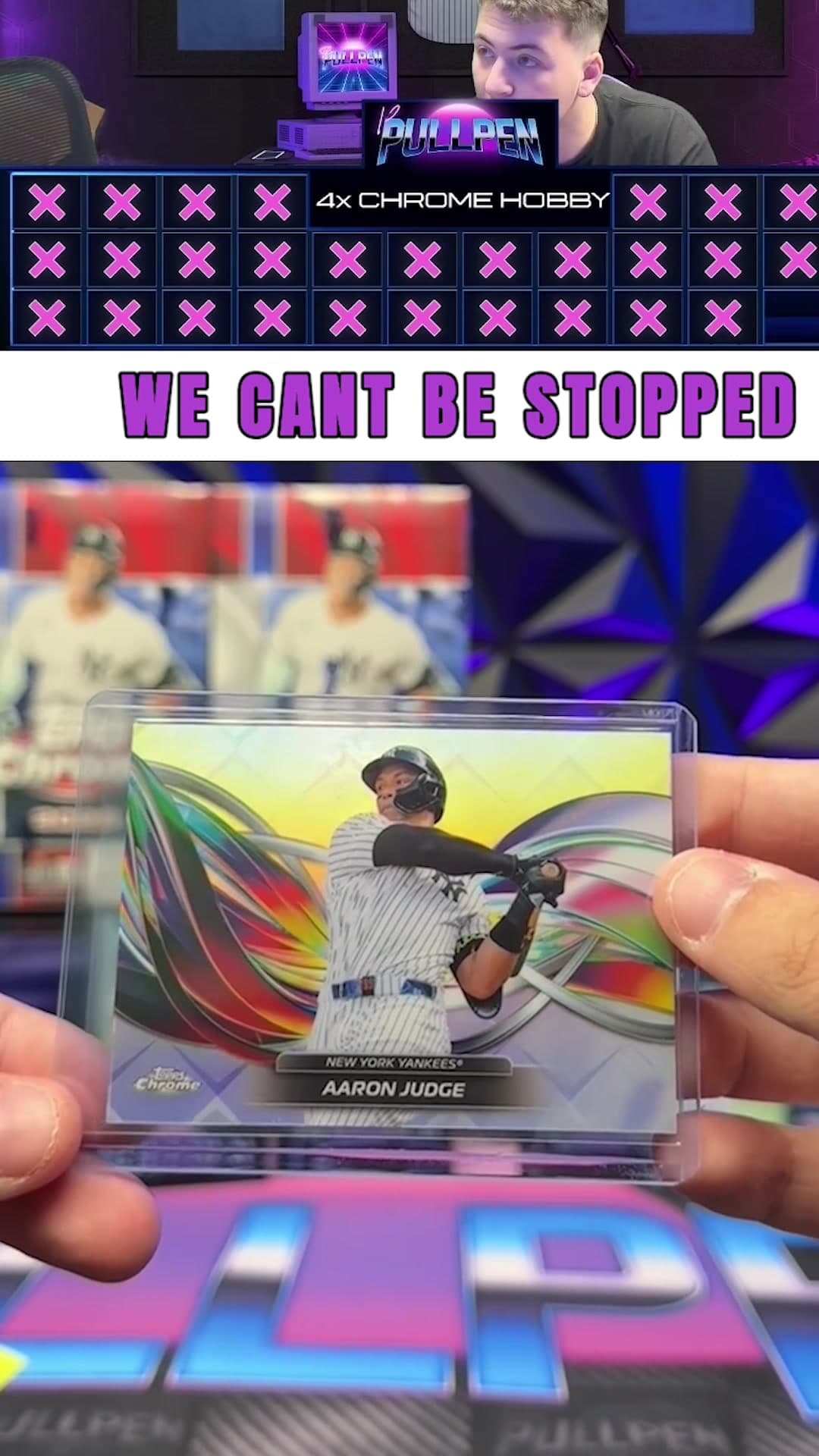 🔥 CAPTAIN SHOWS UP IN CHROME 🔥 Aaron Judge Helix, 2026 Topps Chrome Baseball Don’t miss the next one 👀 #aaronjudge #topps