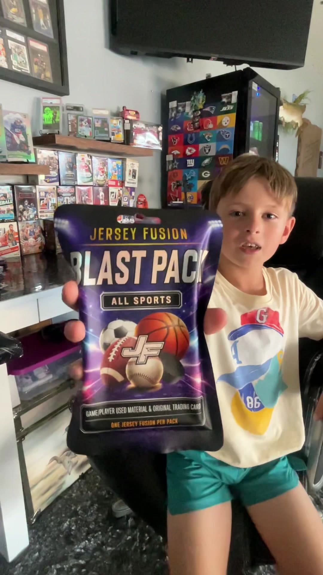 Opening jersey fusion blast pack all sports ! #jerseyfusion #topps #gamewornjersey #sportscardstiktok #packopenings