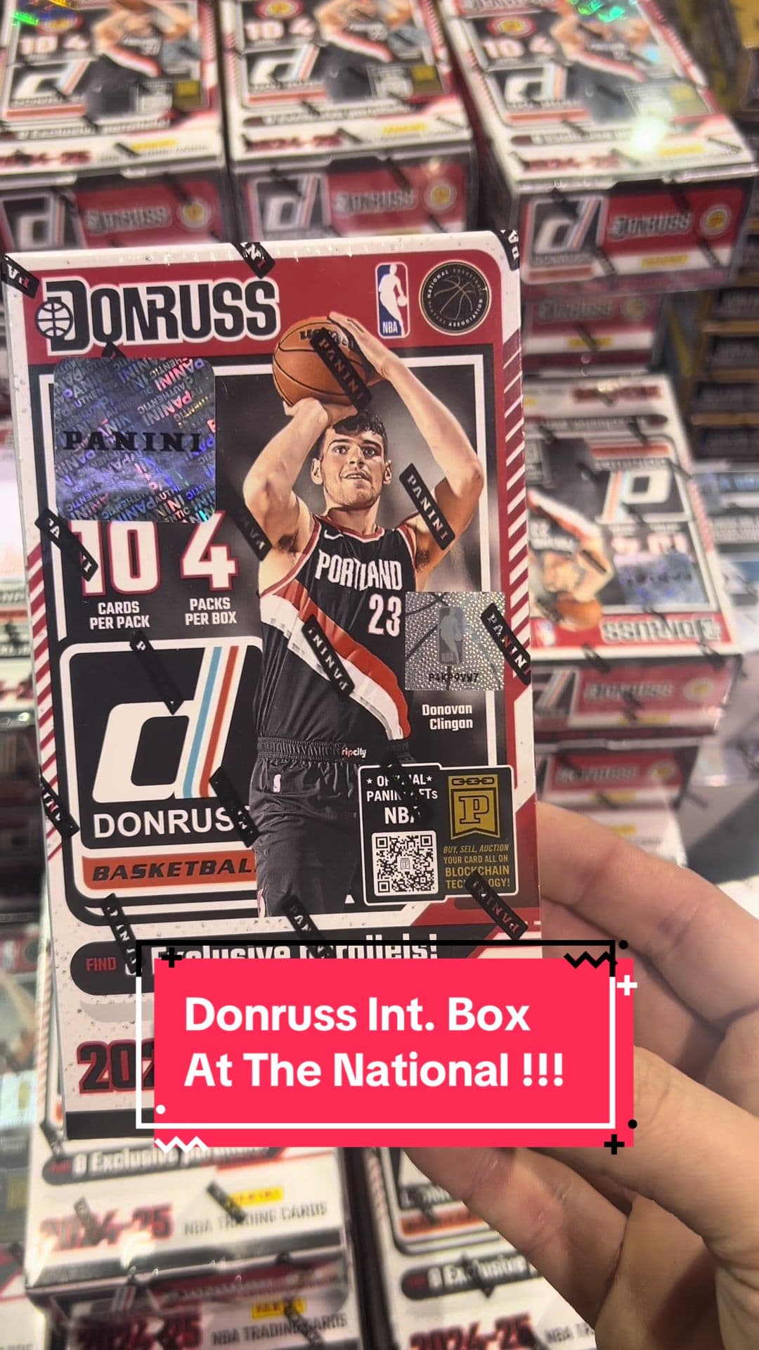 At the National and we are trying the Donruss International Box plus we have to see how the national silver packs are too!!! #thenational #