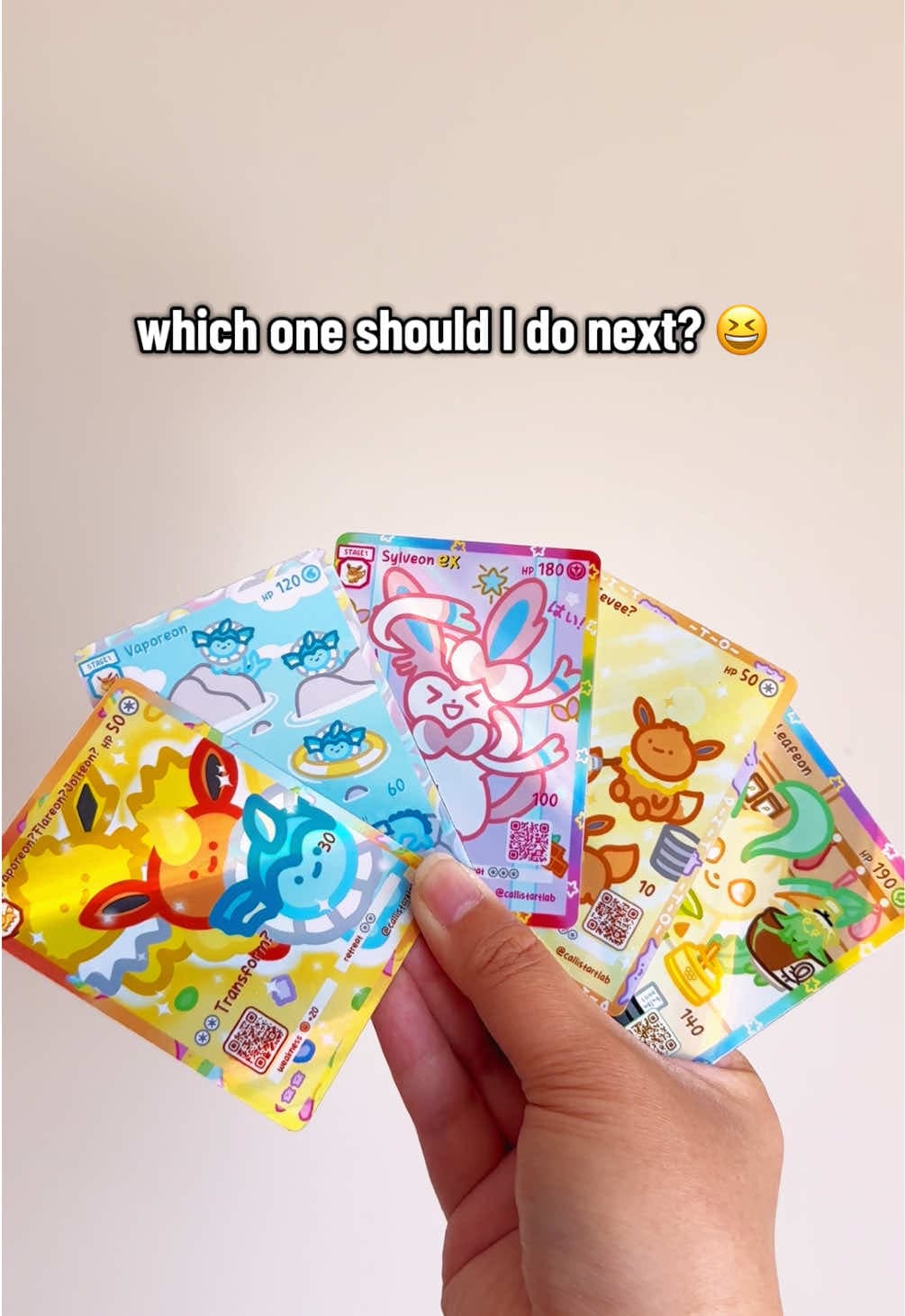 One of my favorite features on my Pokémon cards is that each one plays an animation when you scan the QR code 🥹✨
I’ve created four card pa