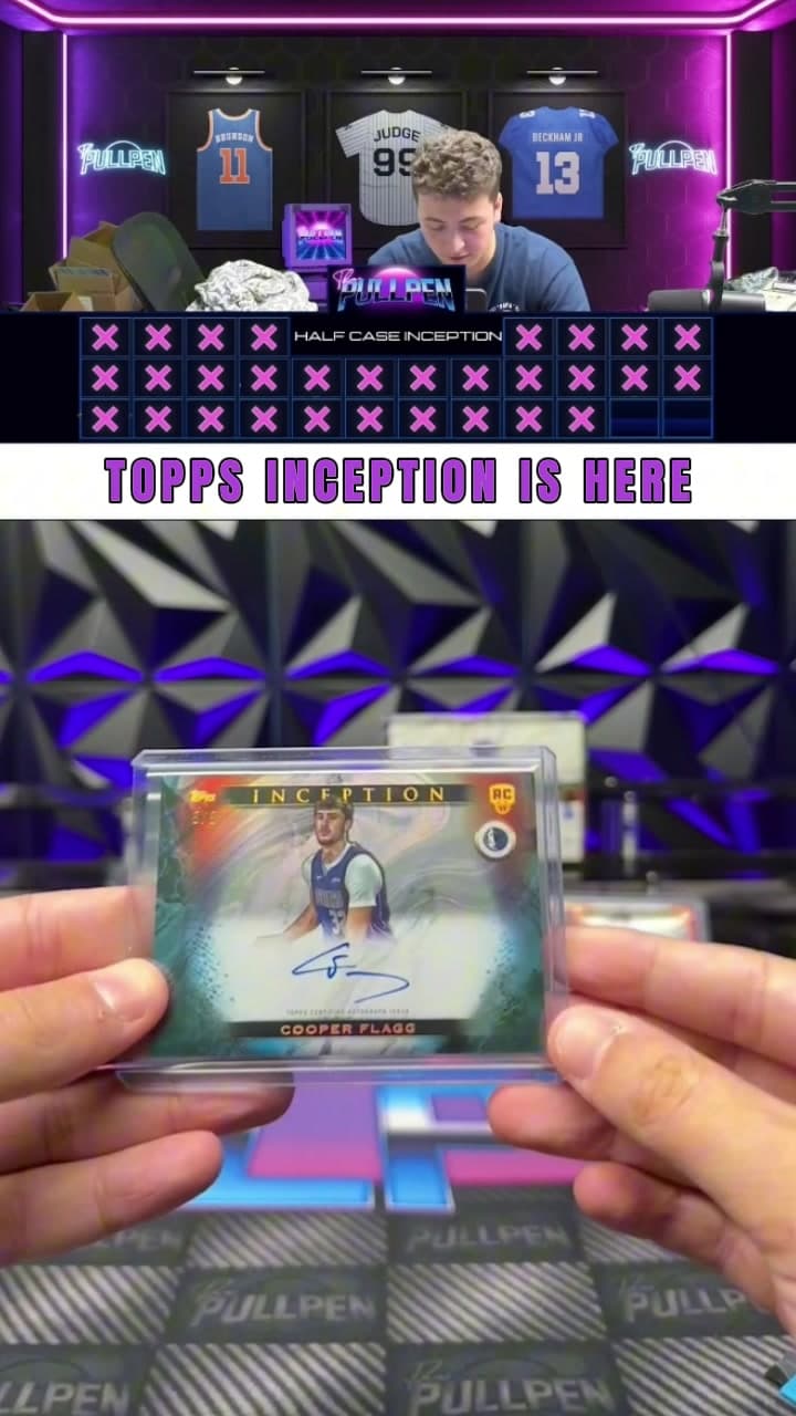 🔥 Absolute heat. Cooper Flagg /5 Auto, straight out of Topps Inception Basketball. One of the rarest rookie autos you'll see this year. 🐐
